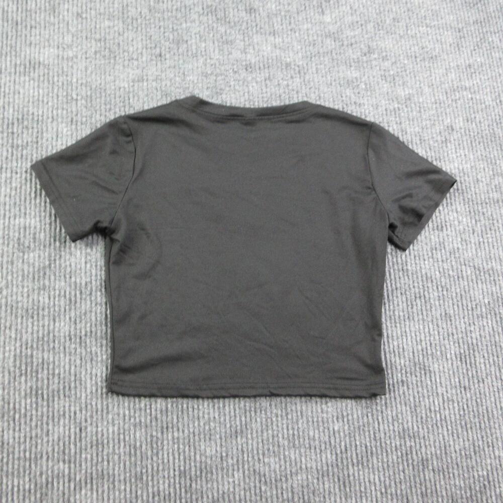 Alien Shirt Womens M Black Cropped Slim Cotton Blend Crew Neck Graphic Tee - Picture 7 of 8